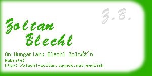 zoltan blechl business card